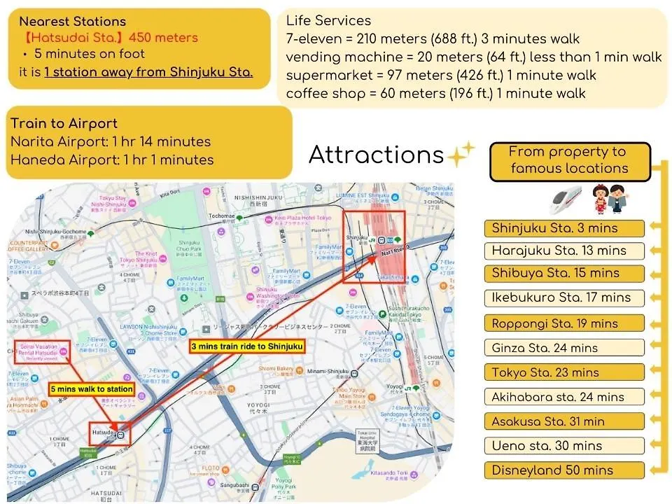 Holiday home Shinjuku 1 Sta.・98㎡・4Br Entire Home Upscale Area Tokyo